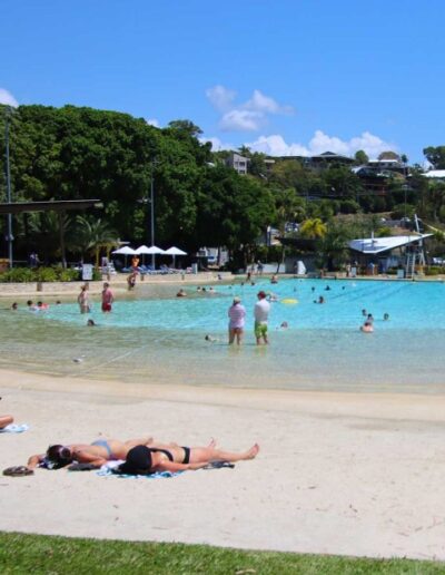 Airlie Beach Lagoon (6) Man made beach at the Airlie Beach Lagoon