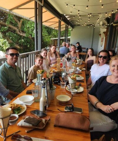 Hogs Breath Cafe Airlie Beach overlooking lagoon