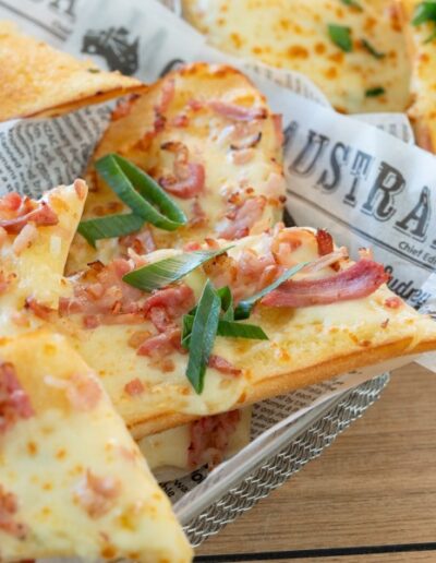 The Pub At Airlie Beach Hotel garlic and bacon bread